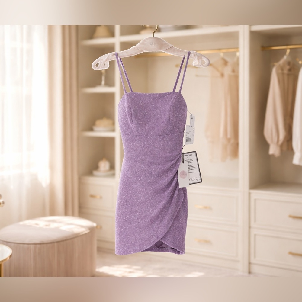 Crystal Doll Lavender Mini Dress